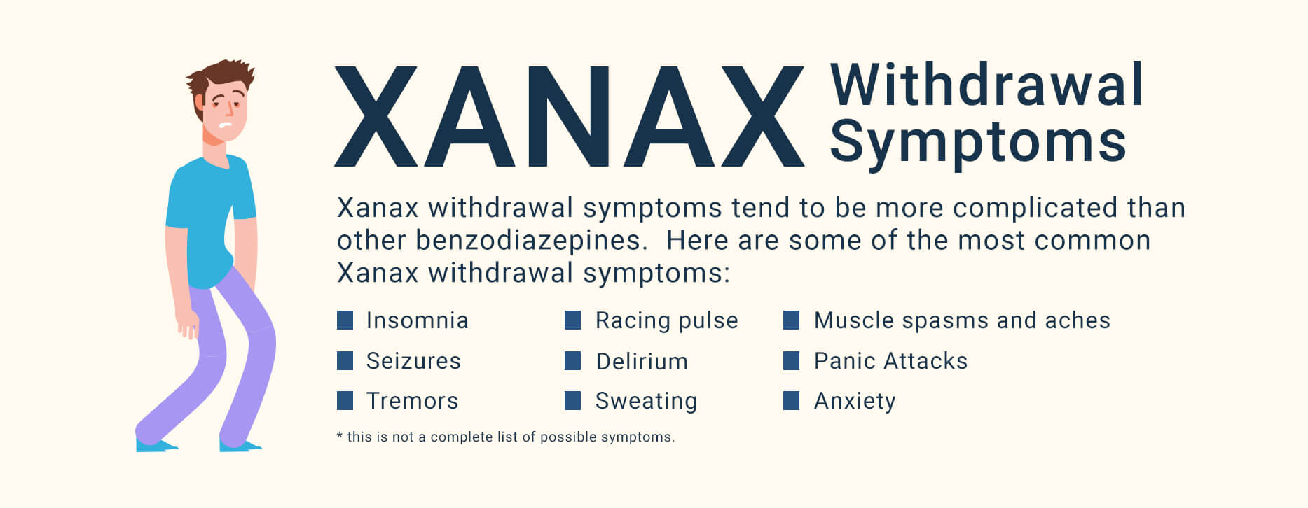 Stonegate Center Blog - Xanax Withdrawal Timeline, Symptoms, & Risks - Xanax Withdrawal Symptoms